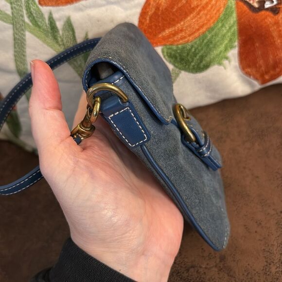 VINTAGE COACH SOHO MINI POUCH BUCKLE BAG SUEDE LEATHER W/HANGTAG STYLE #4332 GVC - Picture 16 of 17